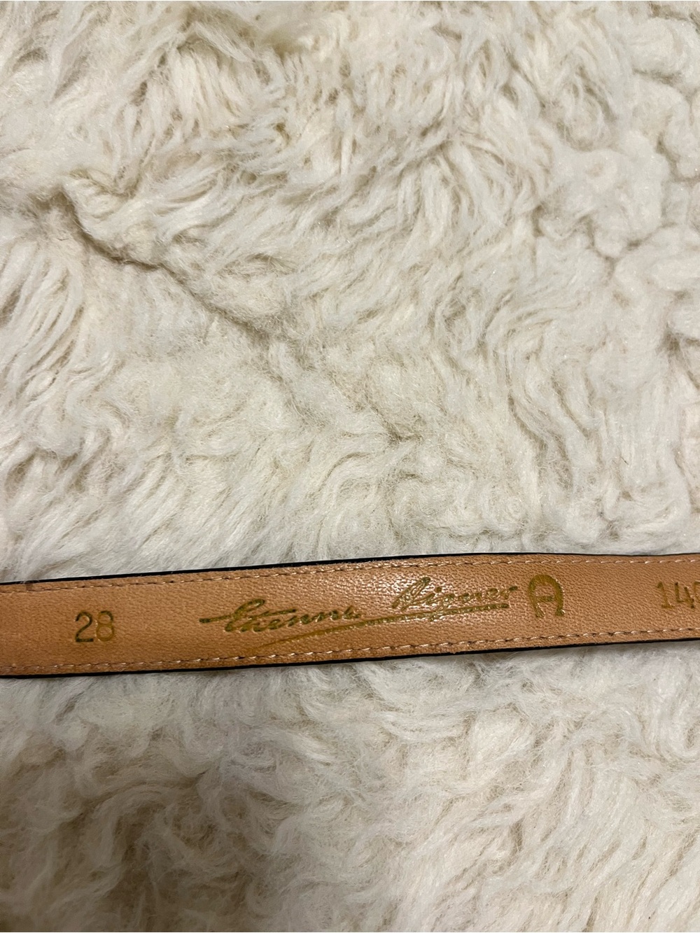 Etienne Aigner Burgundy Leather Belt with Gold Logo